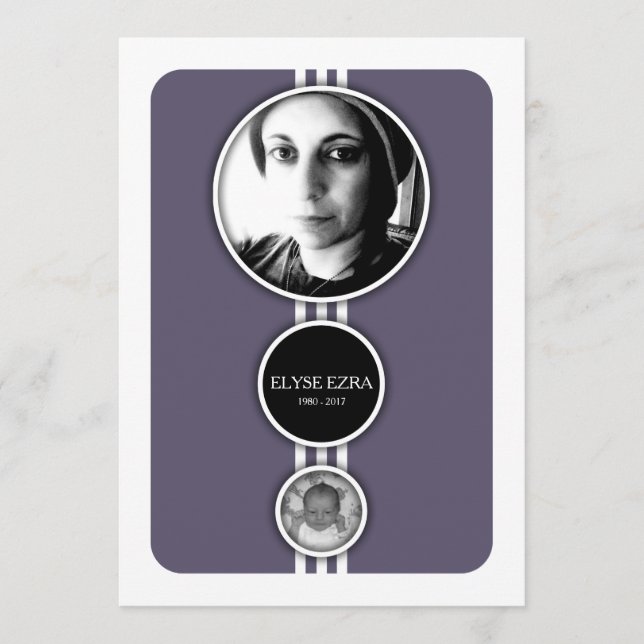 elipses purple memorial cards (Front)