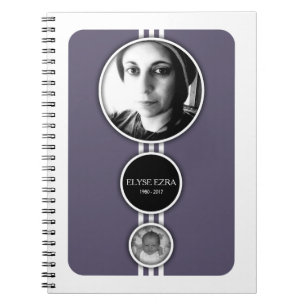 elipses purple memorial cards notebook