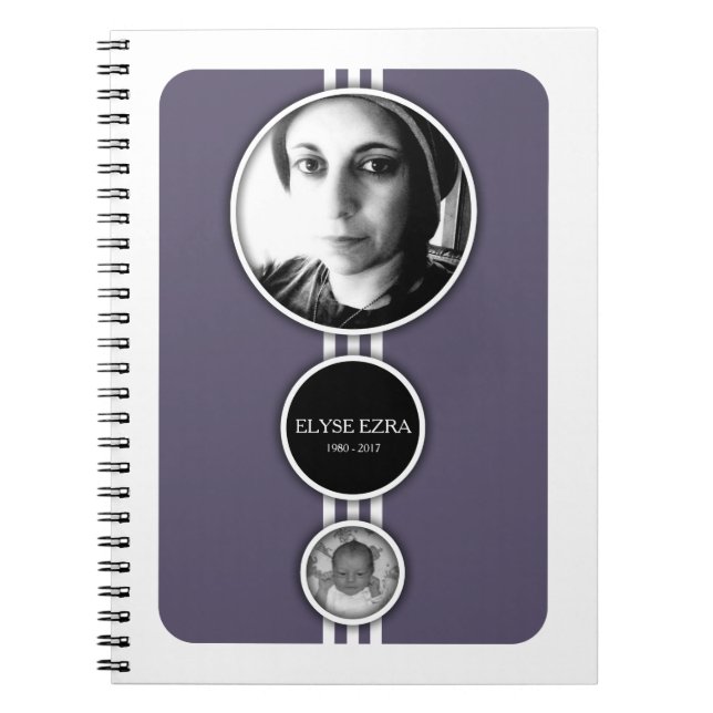 elipses purple memorial cards notebook (Front)