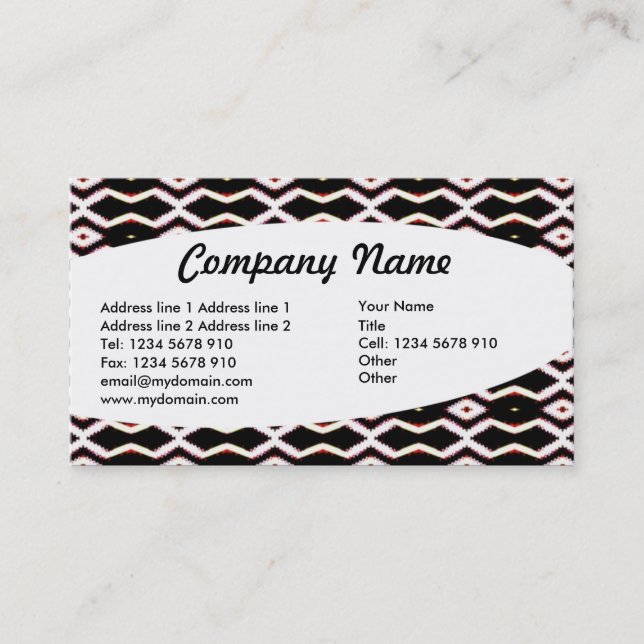 Eliptical - Abstract 014 Business Card (Front)
