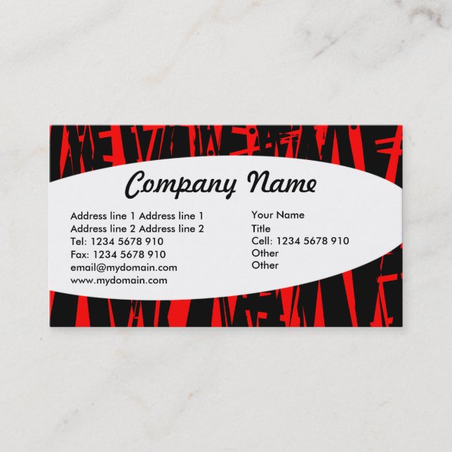 Eliptical - Abstract 06 Business Card (Front)