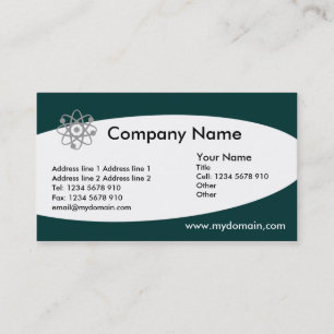 Eliptical - Dark Green Business Card