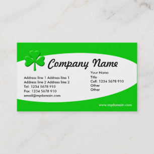 Eliptical - Irish Shamrock Business Card