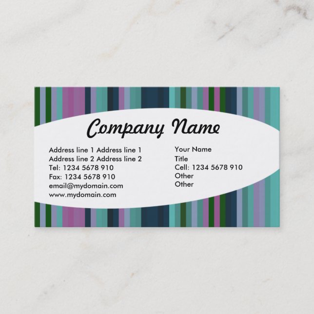 Eliptical - Stripes 02 Business Card (Front)
