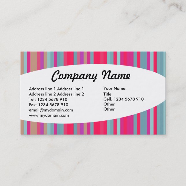 Eliptical - Stripes 07 Business Card (Front)