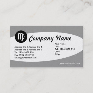 Eliptical Zodiac Platinum - Virgo Business Card