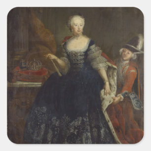 Elisabeth Christine von Braunschweig as Queen Square Sticker