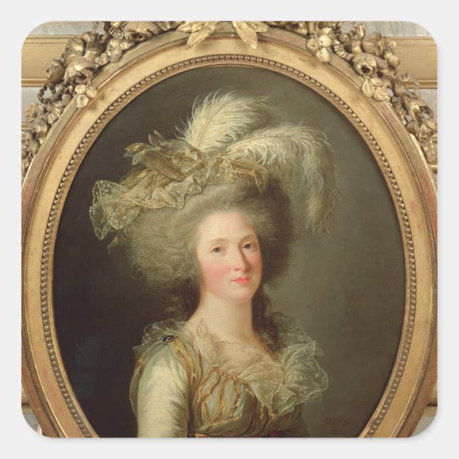 Elisabeth of France  called Madame Elisabeth Square Sticker (Front)
