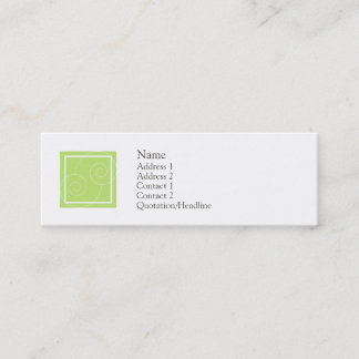 Elise - Green Mini Business Card