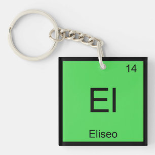 Eliseo Name Chemistry Element Periodic Table Key Ring