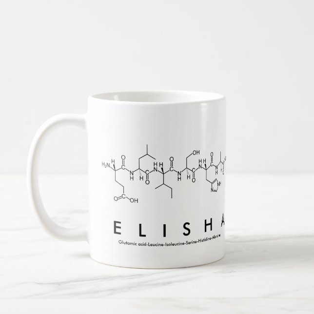 Elisha peptide name mug (Left)