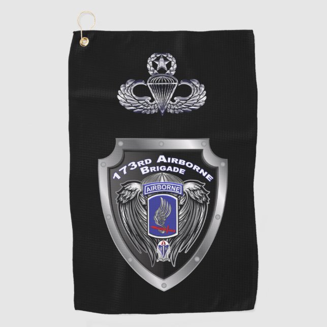 Elite 173rd Airborne Brigade Combat Team Golf Towel (Front)