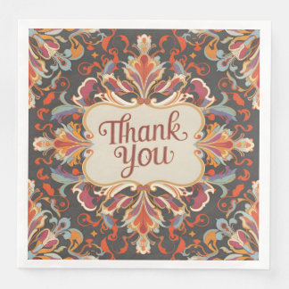 Elite baroque style thanksgiving thank you  napkin