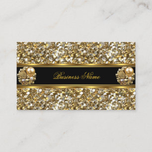 Elite Business Gold Elegant Glitter Jewel 2 Business Card