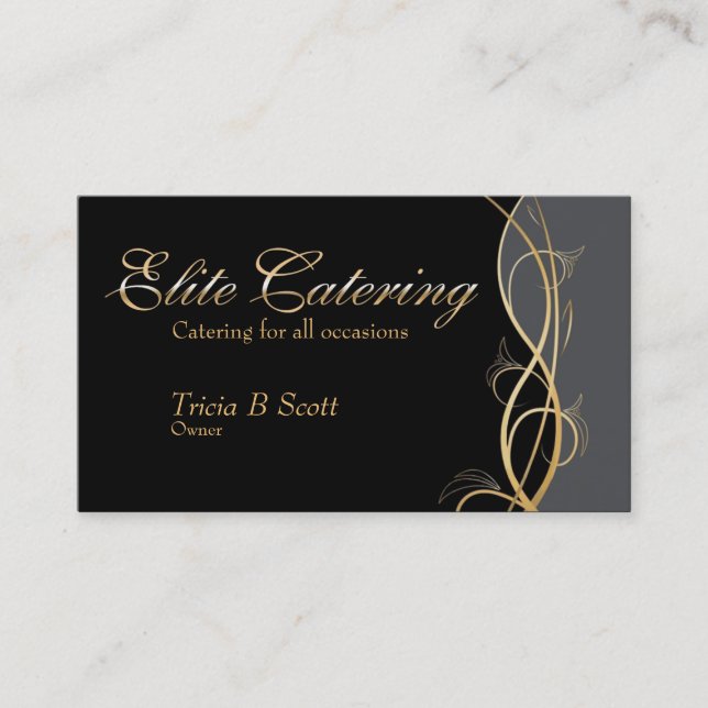 Elite Catering - custom Business Card (Front)