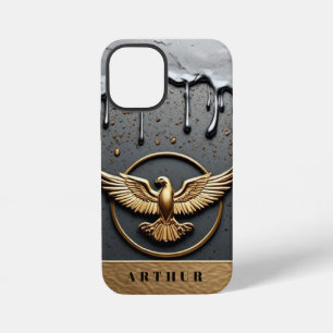 🦅 Elite Custom Name Eagle Dripping Liquid Gold ✨ iPhone 12 Mini Case