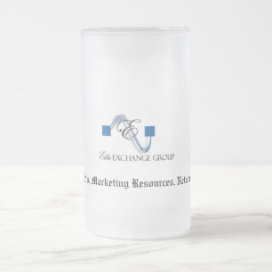 Elite Exchange logo-main logo, Leads. Marketing... Frosted Glass Beer Mug