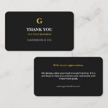 Elite Executive Black Gold Corporate Thank You