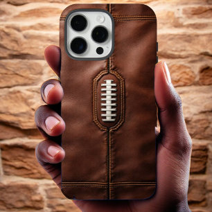 Elite Football Leather iPhone 16 Pro Max Case