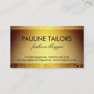 Elite Luxe Golden / Gold Speckles Business Card