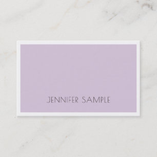 Elite Minimalist Design Violet Purple Luxe Trendy Business Card