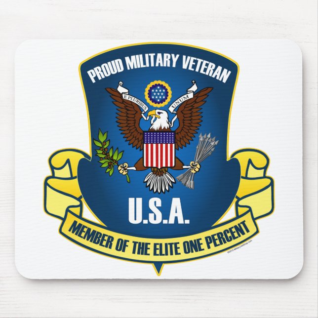 Elite One Percent (Blue) Mouse Mat (Front)