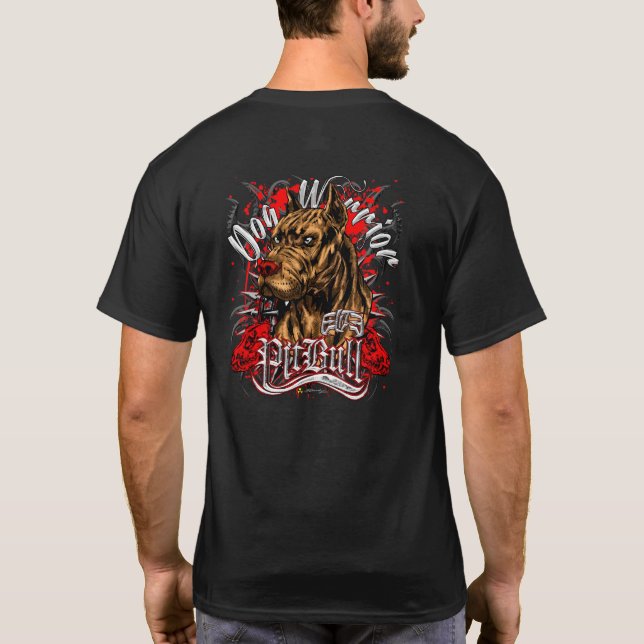 ELITE PITBULL Dog Warrior T-Shirt (Back)