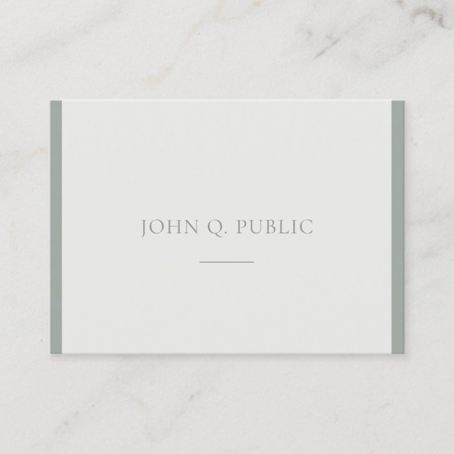 Elite Professional Simple Design Green Trendy Top Business Card (Front)