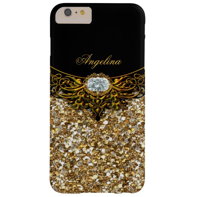 Elite Regal Gold Black Diamond Jewel Case-Mate iPhone Case (Back)