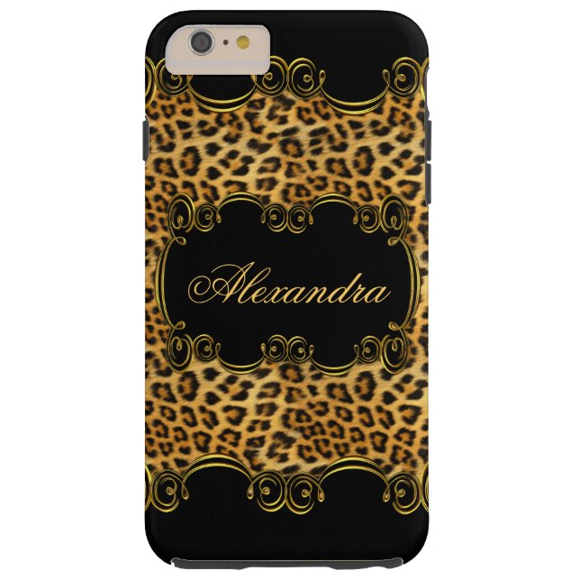 Elite Regal Leopard Gold Black animal print 2 Case-Mate iPhone Case (Back)