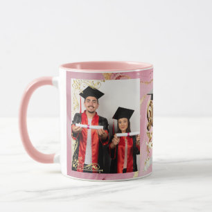 Elite Rose-Marble & Gold Personalised Graduation  Mug