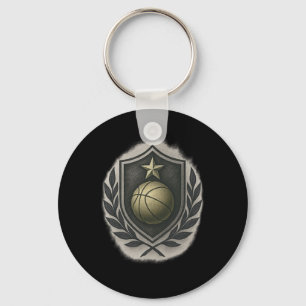 Elite Sketll Crest – Vintage Gold Emblem Key Ring