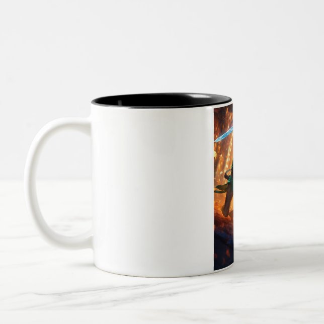 Elite Soldier Two-Tone Mug: Camo Design, 11oz Coffee Mug (Left)