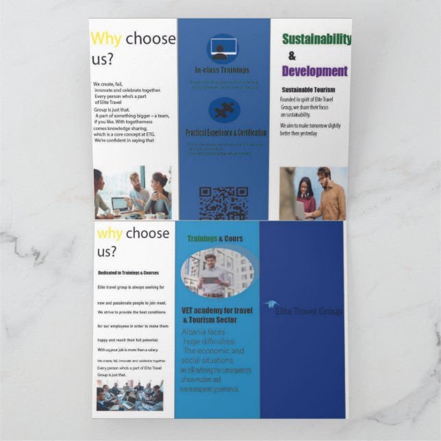 ELITE TRAVEL GROUP broshur Card (Inside)