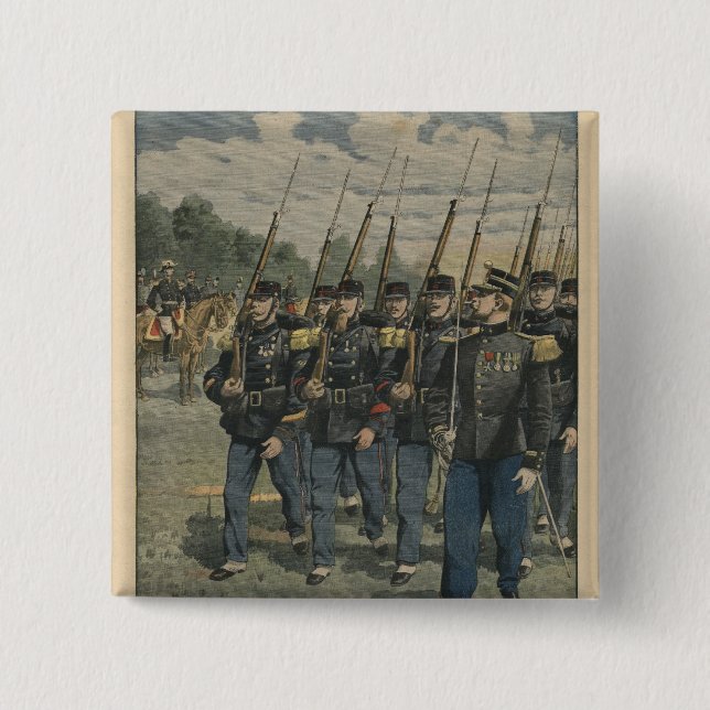 Elite troops of French army 15 Cm Square Badge (Front)