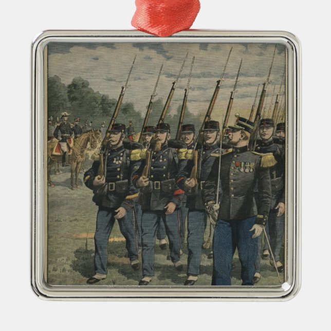 Elite troops of French army Metal Tree Decoration (Front)