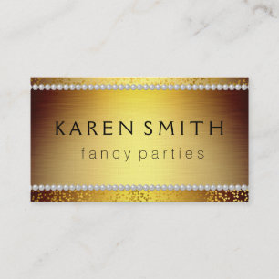 Elite VIP Luxe Golden / Gold Speckles Business Card