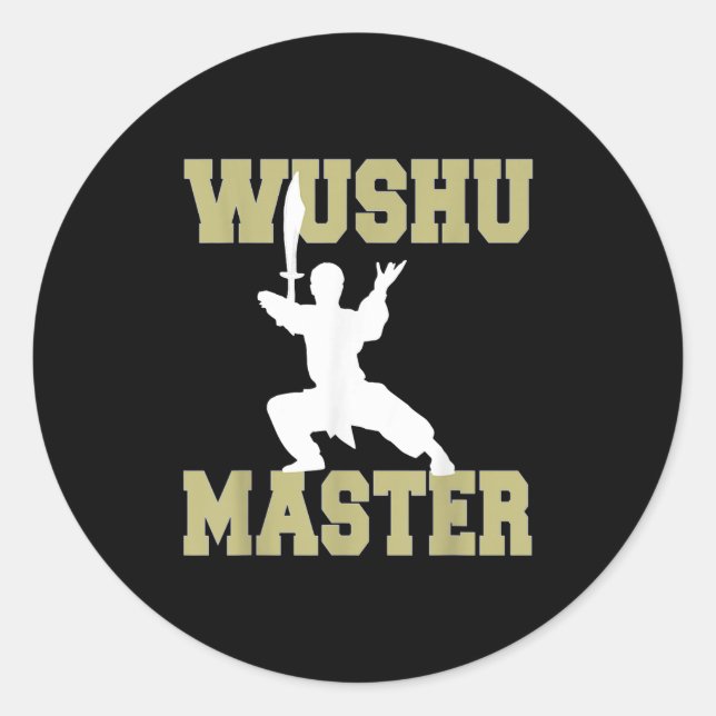 Elite Warrior Mastery In Traditional Wushu Wean Se Classic Round Sticker (Front)