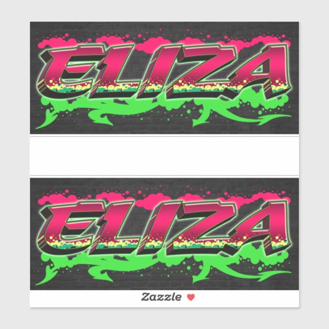 Eliza First Name Graffiti Sticker (Sheet)