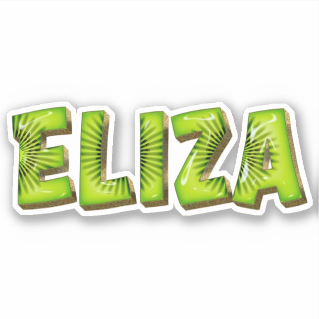 Eliza Name Kiwi Design Decal Sticker (Front)