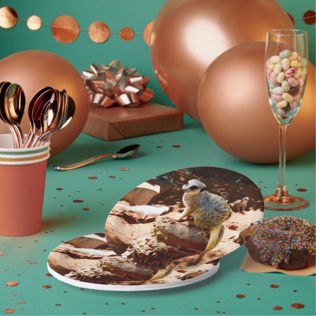 Eliza Queen Of The Meerkats, Paper Party Plates (Multi)