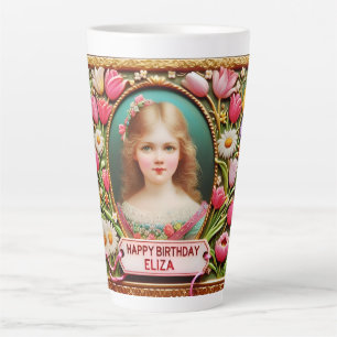 ELIZA ~ Vintage girl ~ Happy Birthday ~  Latte Mug