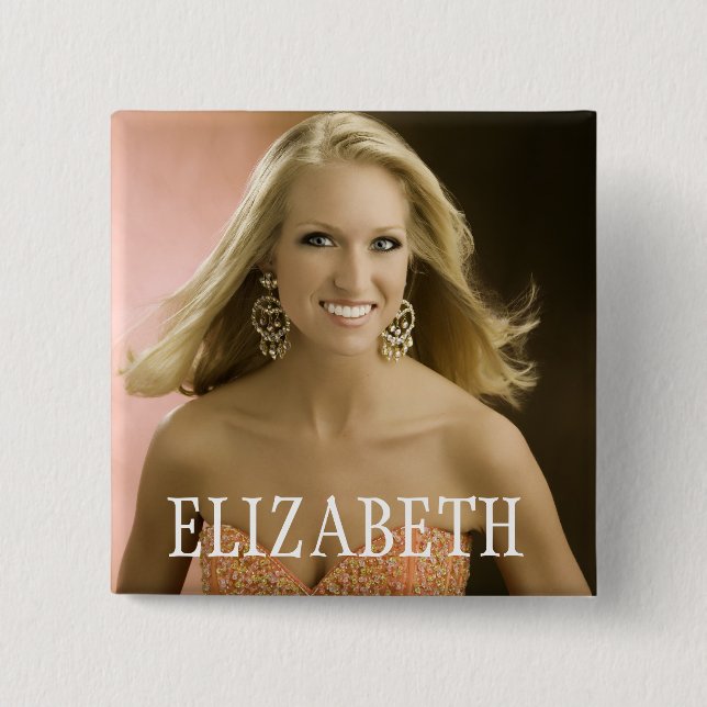 ELIZABETH 15 CM SQUARE BADGE (Front)