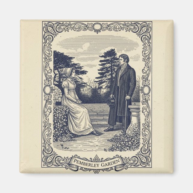 Elizabeth and Darcy at Pemberley Magnet (Front)