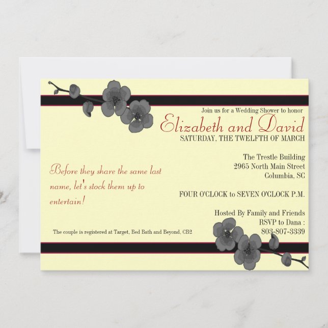 Elizabeth and David- Stock the Bar 2 Invitation (Front)