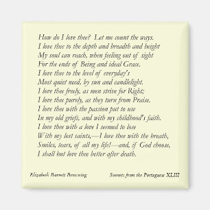 Elizabeth Barrett Browning - 42 Magnet