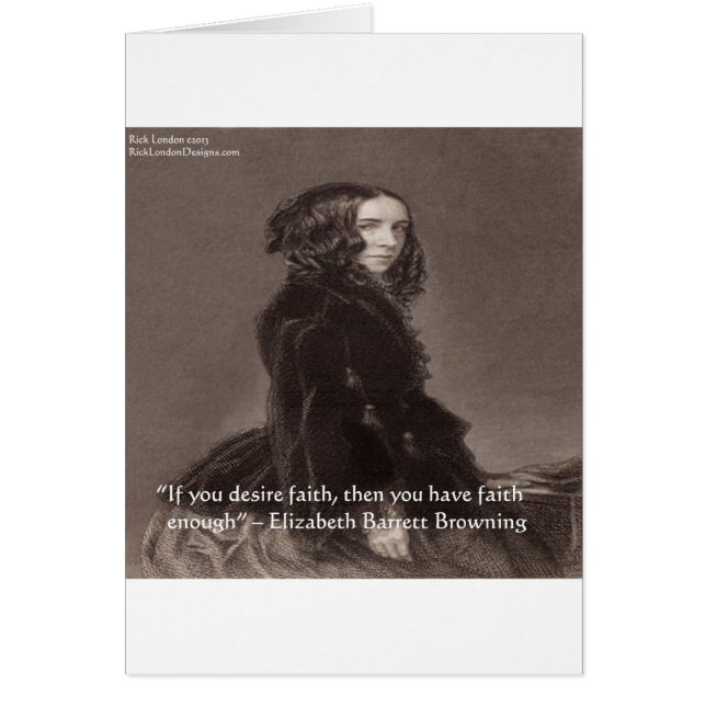 Elizabeth Barrett Browning Faith Desire Quote (Front)