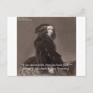 Elizabeth Barrett Browning Faith Desire Quote Postcard