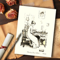Elizabeth Bennet Reading Sister's Letter Beige