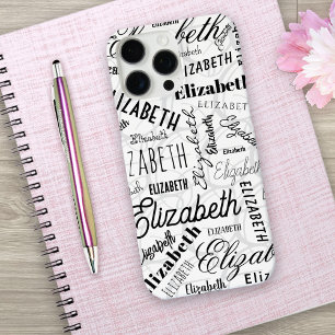Elizabeth Black White iPhone 16 Pro Max Case